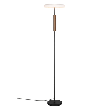 Stojací LED lampa CELESTE černá/kávová 1