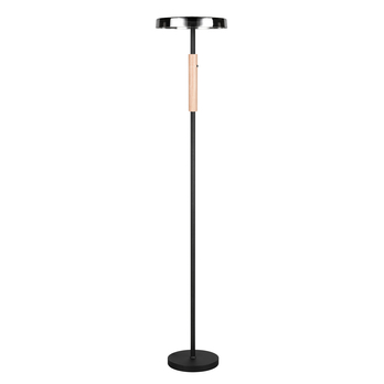 Stojací LED lampa CELESTE černá/kávová 2