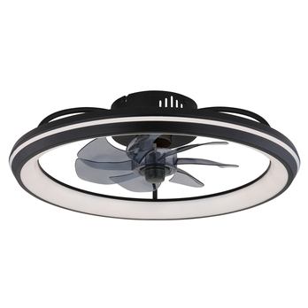 Stropní LED svítidlo s ventilátorem CELESTE černá/kouřová 4