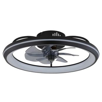Stropní LED svítidlo s ventilátorem CELESTE černá/kouřová 5