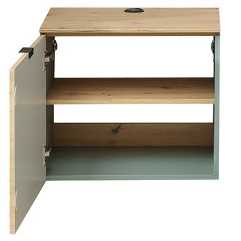 Stolek CELINA rákosově zelená/dub artisan 2