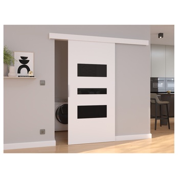 Posuvné dveře CENTO 76 bílá/černá, 76x205 cm 1