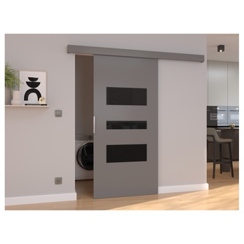 Posuvné dveře CENTO 86 šedá/černá, 86x205 cm 1