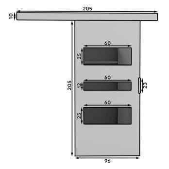 Posuvné dveře CENTO 96 wenge/černá, 96x205 cm 2