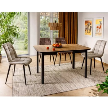 Jídelní židle CHAC světle béžová/černá 1