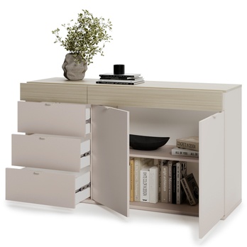 Komoda  CHARLIE 2 písková/dub barista 2
