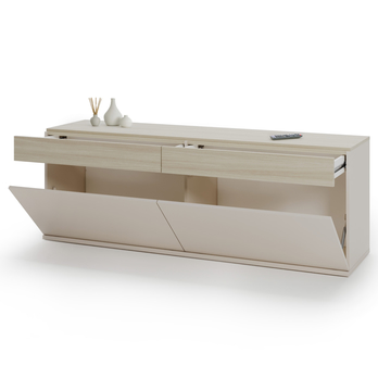 TV komoda  CHARLIE písková/dub barista 1