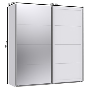 Šatní skříň CHASE 790 bílá, šířka 225 cm 2