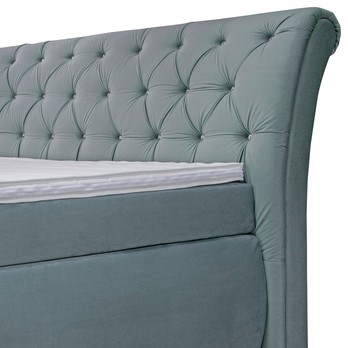 Postel boxspring CHERYL světle šedá, 180x200 cm 3