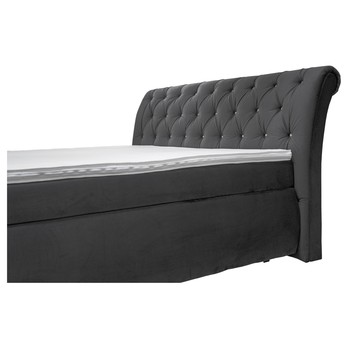 Postel boxspring CHERYL tmavě šedá, 180x200 cm 2