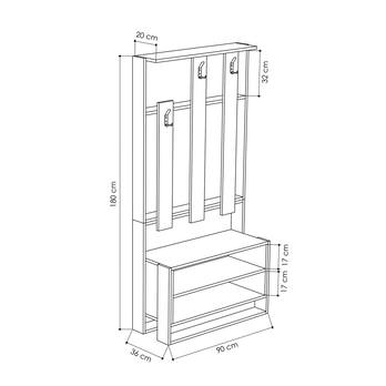 Předsíňová sestava CHESTER bílá 3