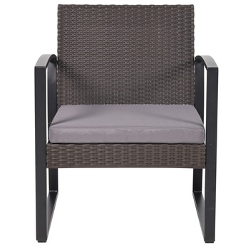 Balkonový set CHILL černá/šedá/hnědá 2