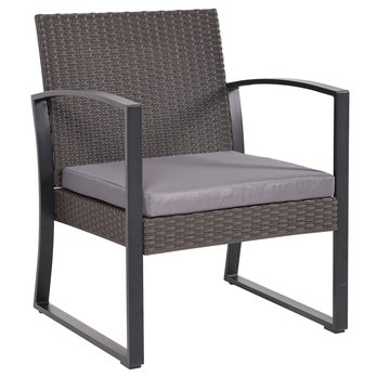 Balkonový set CHILL černá/šedá/hnědá 3