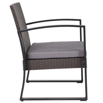 Balkonový set CHILL černá/šedá/hnědá 4