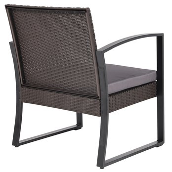 Balkonový set CHILL černá/šedá/hnědá 6