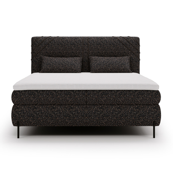 Postel s matrací a topperem CHOCO grafitová, 160x200 cm 4