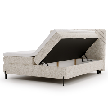 Postel s matrací a topperem CHOCO béžová, 160x200 cm 2