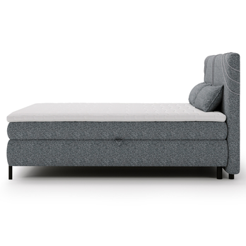 Postel s matrací a topperem CHOCO tmavě šedá, 160x200 cm 5