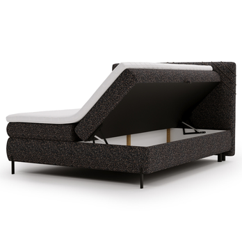 Postel s matrací a topperem CHOCO grafitová, 180x200 cm 2