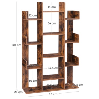 Regál CHRIS hnědá 11