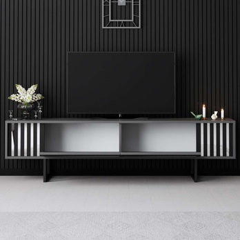 TV stolek CHROME LINE antracitová/černá 3