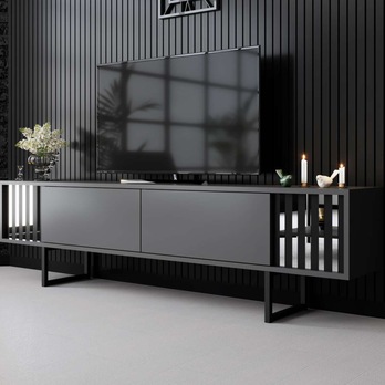 TV stolek CHROME LINE antracitová/černá 5