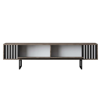 TV stolek CHROME LINE ořech/černá 2