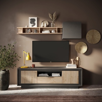 TV komoda CIELO antracitová/dub cadiz 1