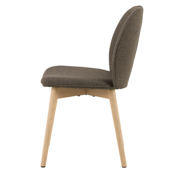 Jídelní židle CINDY tmavě šedá/gumovník 2