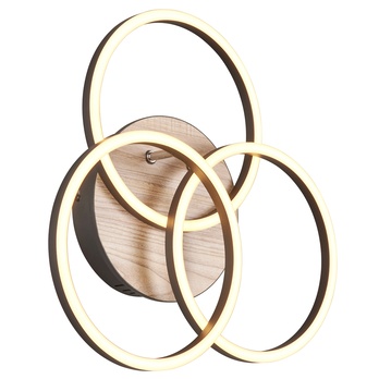 Stropní LED svítidlo CIRCLE černá/přírodní 8