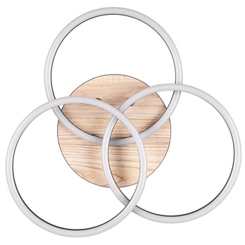 Stropní LED svítidlo CIRCLE černá/přírodní 9