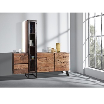 Obývací stěna CITY přírodní akácie/šedá 4