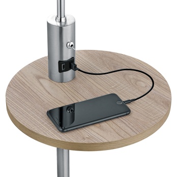 Stojací lampa CLAAS béžová/stříbrná 2