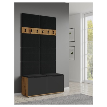 Nástěnný věšák CLAF dub artisan, šířka 100 cm 1