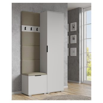 Nástěnný věšák CLAF bílá, šířka 50 cm 1