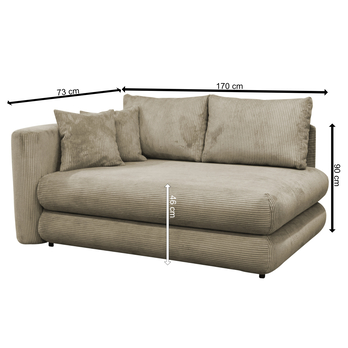 Pohovka/Divan CLEO levá, šedá 6