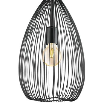 Závěsné svítidlo CLEVEDON černý kov, průměr 24 cm 1