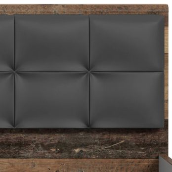Postel CLIF staré dřevo/beton, 180x200 cm 2