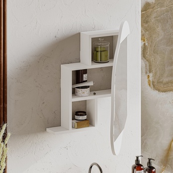 Zrcadlová skříňka CLOUD bílá 3