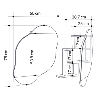 Zrcadlová skříňka CLOUD bílá 5