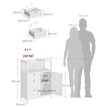Koupelnová skříňka CLOUDE 1 bílá 6