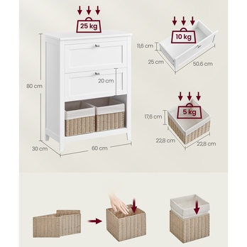 Koupelnová skříňka CLOUDE 2 bílá 6