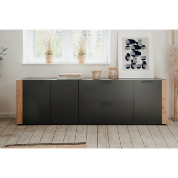 TV komoda CODY 57A antracitová/dub artisan 1