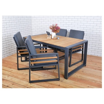 Zahradní sestava COLMAR 2 borovice/šedá/teak 1