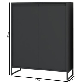 Komoda COLOGNE 2 antracitová 1