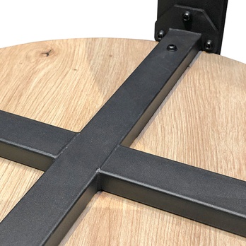 Přístavný stolek COLUMBIA II černá/dub, průměr 42 cm 4