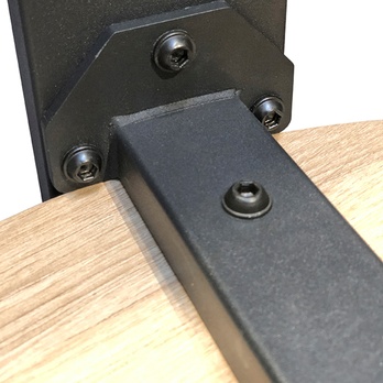 Přístavný stolek COLUMBIA II černá/dub, průměr 42 cm 5