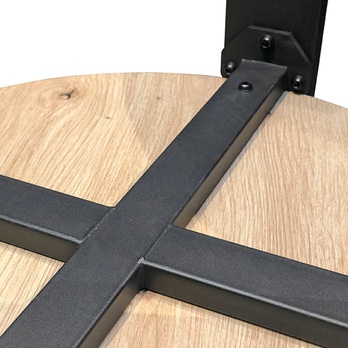 Přístavný stolek COLUMBIA III černá/dub, průměr 55 cm 4