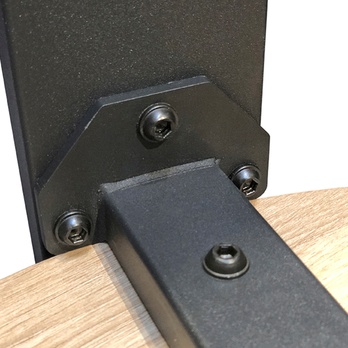 Přístavný stolek COLUMBIA III černá/dub, průměr 55 cm 5