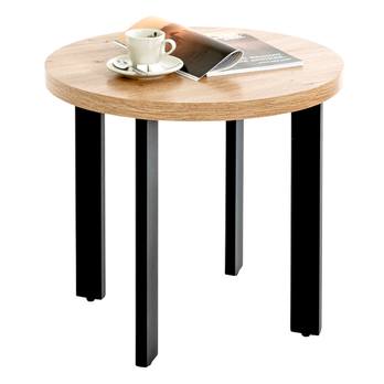 Přístavný stolek COLUMBIA V černá/dub, průměr 46 cm 1